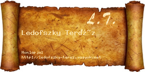 Ledofszky Teréz névjegykártya