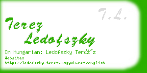 terez ledofszky business card